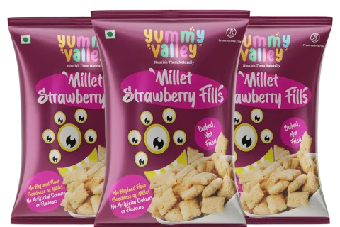 Millet Strawberry Fills (Pack Of 3)