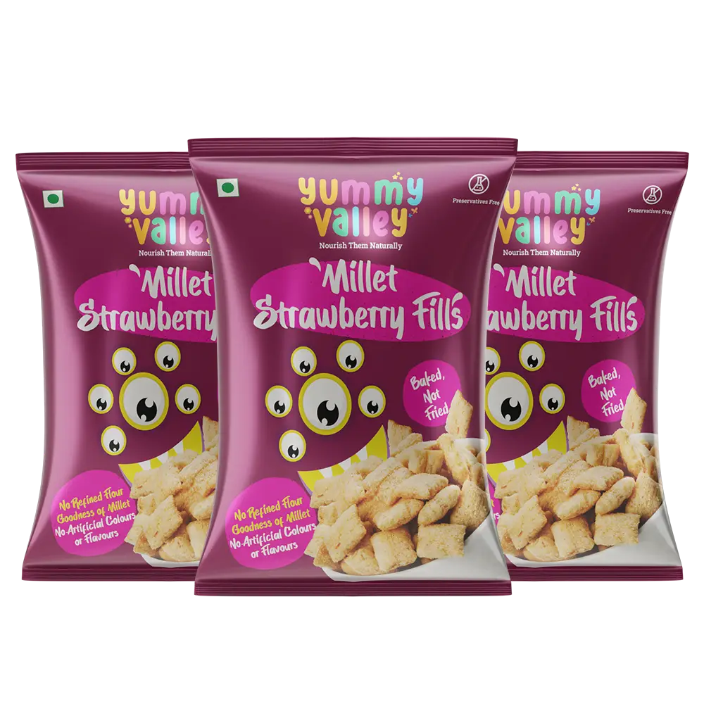 Millet Strawberry Fills (Pack Of 3)