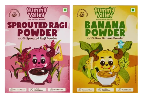 Banana Powder + Sprouted Ragi Powder