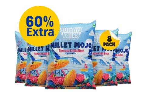 Millet Mojo Tomato Chilli Bites (Pack of 8)