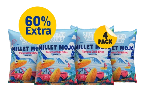 Millet Mojo Tomato Chilli Bites (Pack of 4)