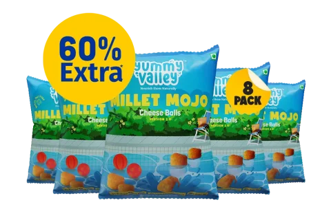 Millet Mojo Cheese Balls (Pack of 8)