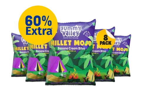 Millet Mojo Banana Cream Bites (Pack of 8)