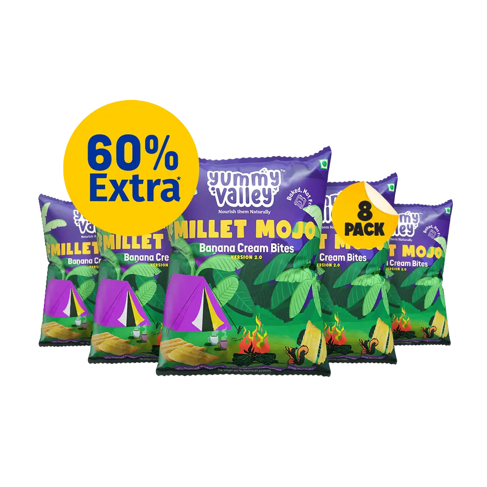 Millet Mojo Banana Cream Bites (Pack of 8)