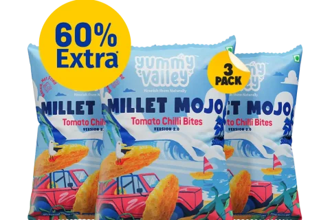 Millet Mojo Tomato Chilli Bites (Pack of 3)