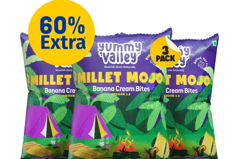Millet Mojo Banana Cream Bites (Pack of 3)