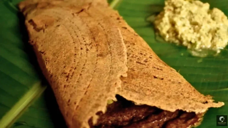 Ragi Onion Masala Dosa