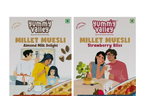 Strawberry Bliss Millet Muesli + Almond Combo