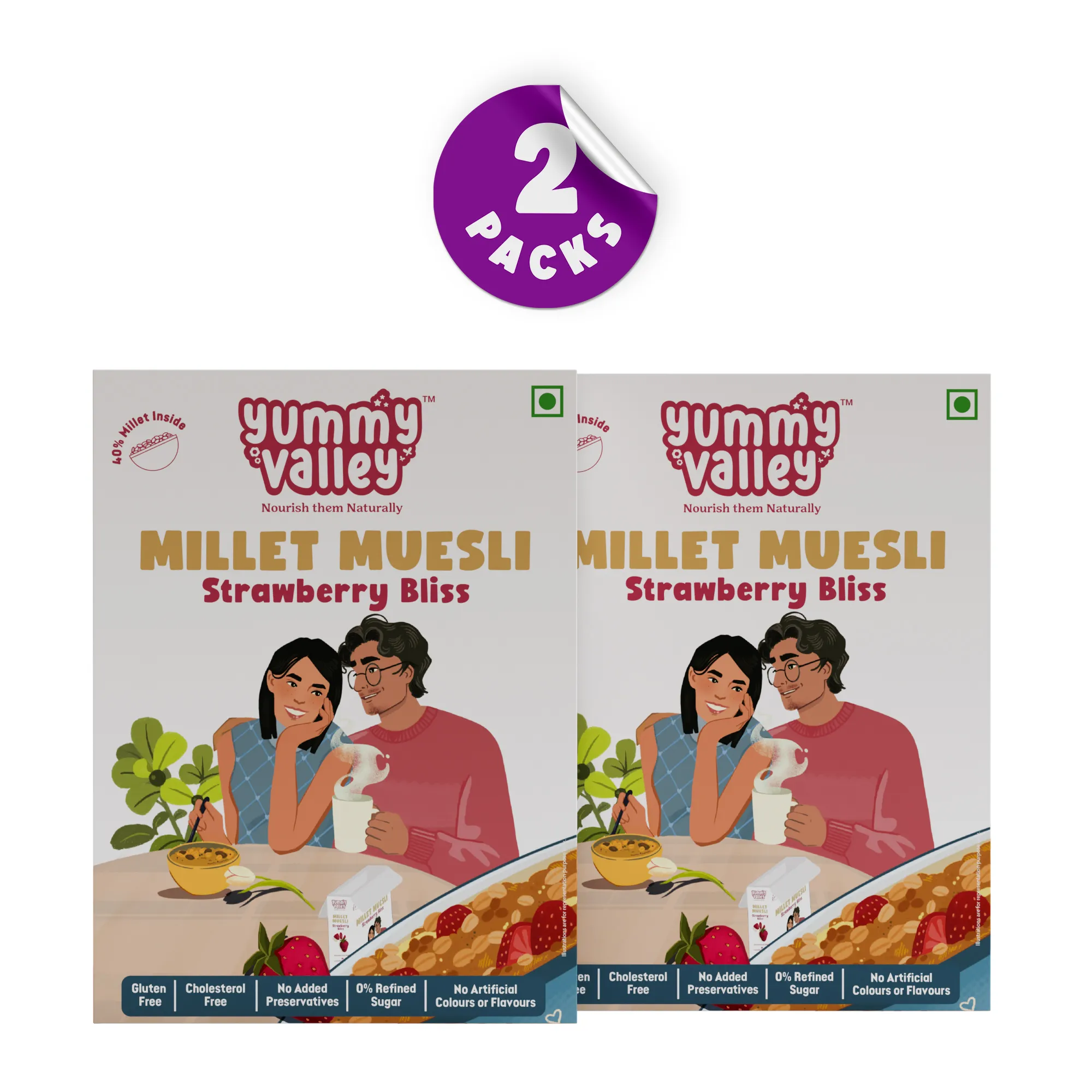 Millet Muesli - Strawberry Bliss ( Pack of 2)